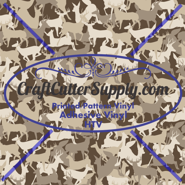 Deer Silhouette Camo 12x12 - CraftCutterSupply.com