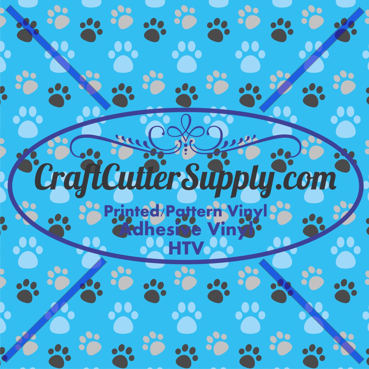 Dog Paw Blue 1 12x12