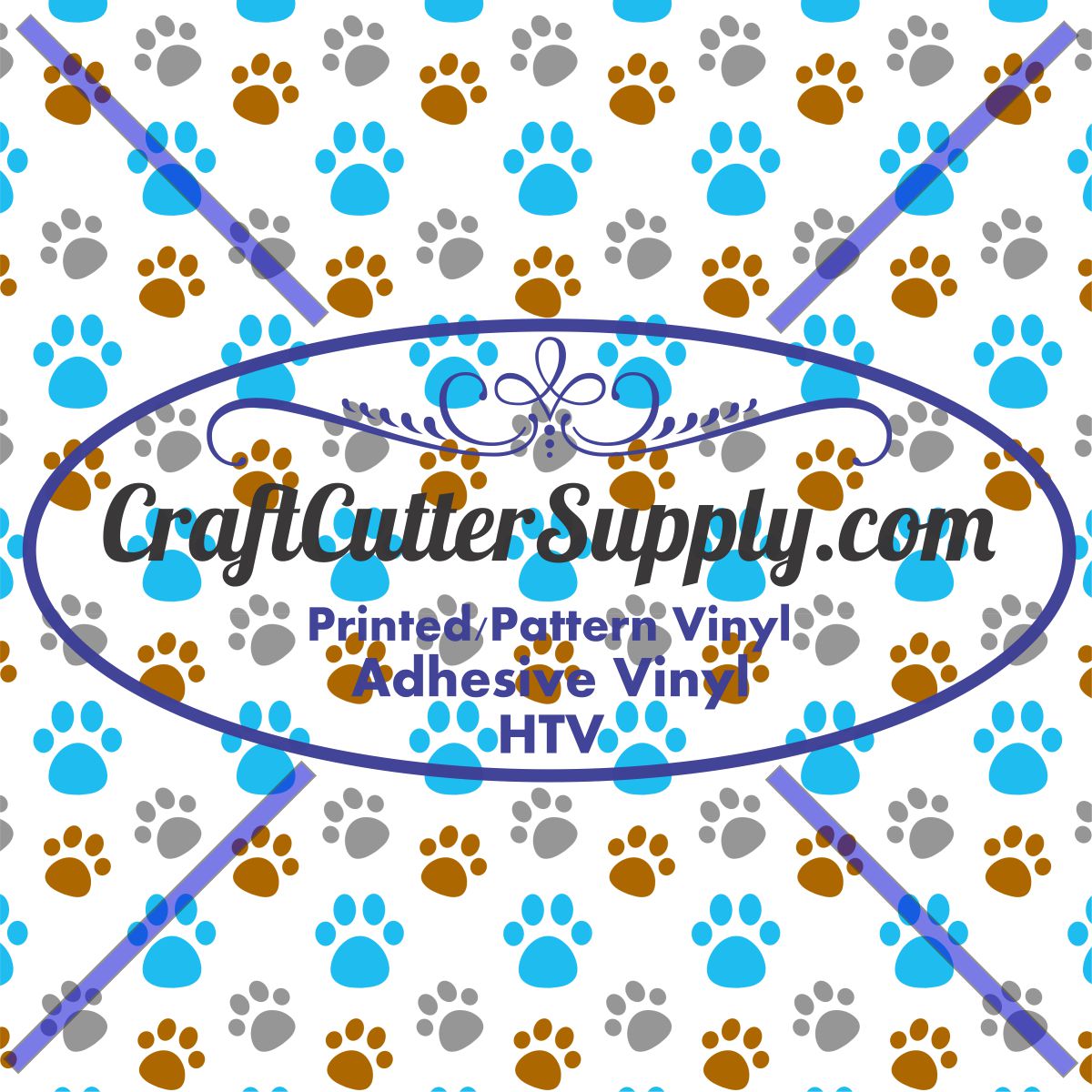 Dog Paw Blue 2 12x12