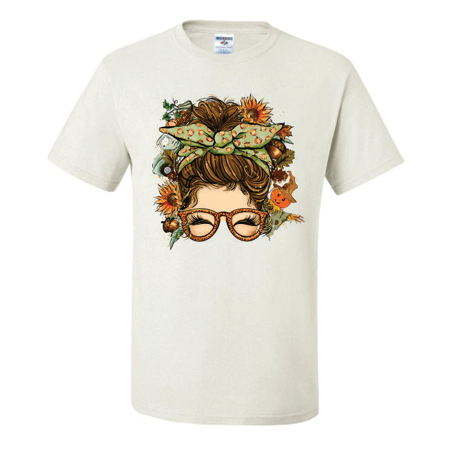 Fall Messy Bun Girl (CCS DTF Transfer Only)