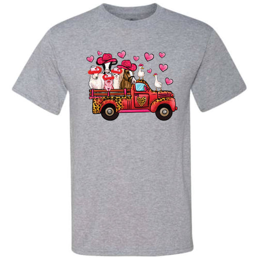 Farm Animal Valentine Truck (CCS DTF Transfer Only)