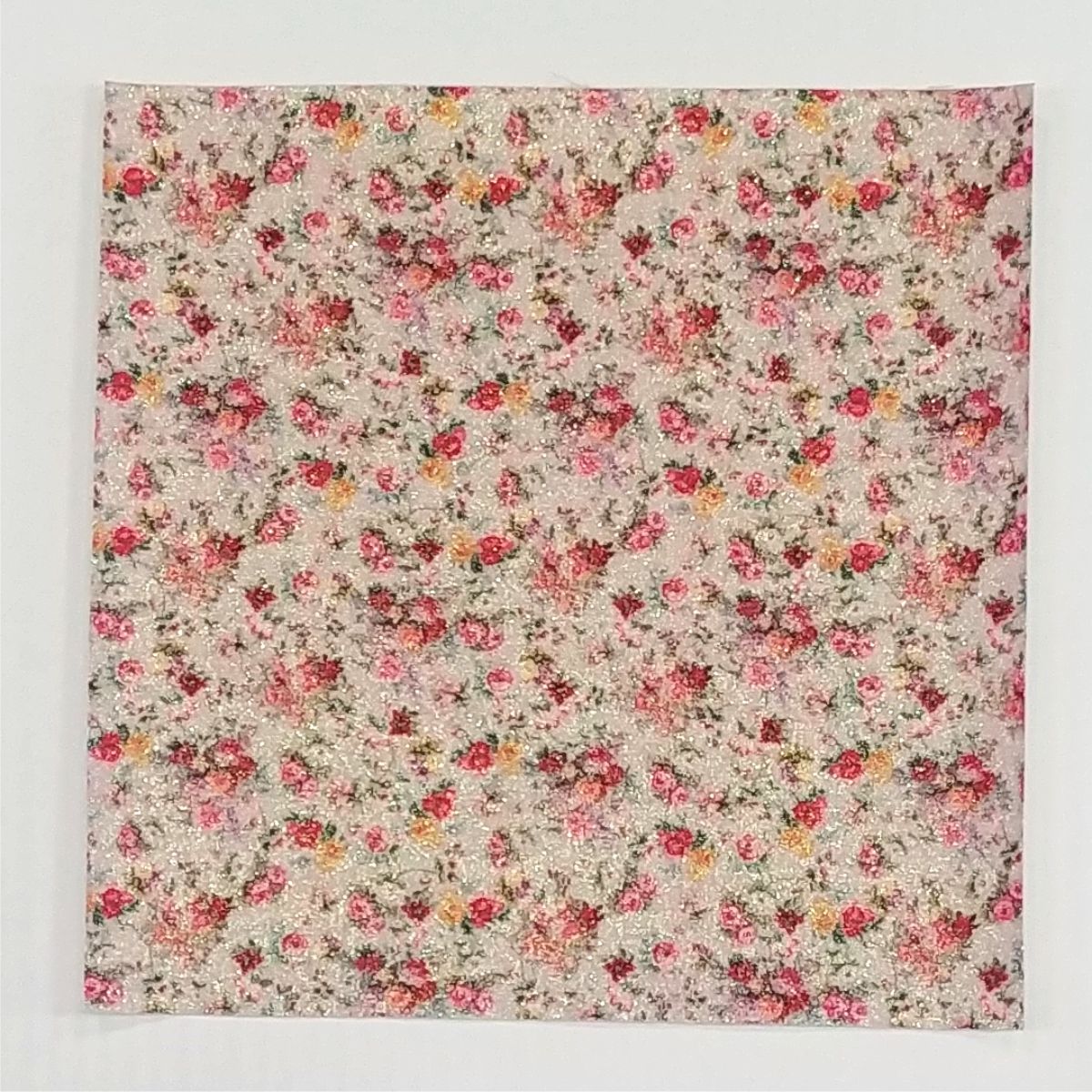 Flowers 3 Glitter Fabric Synthetic Faux PU Leather 11.75in x 12in Sheets - CraftCutterSupply.com