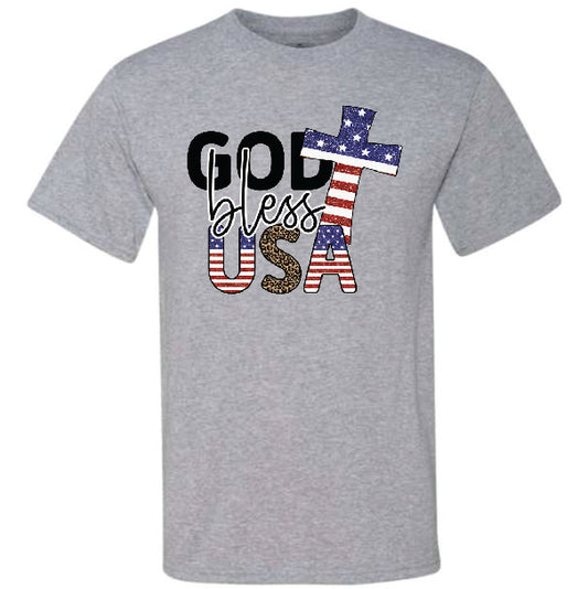 God Bless USA Cross (CCS DTF Transfer Only)