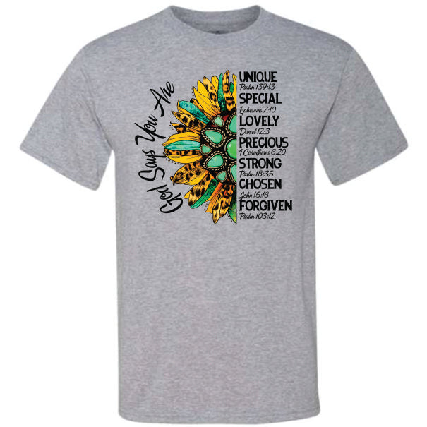 God Says You Are Sunflower (CCS DTF Transfer Only)