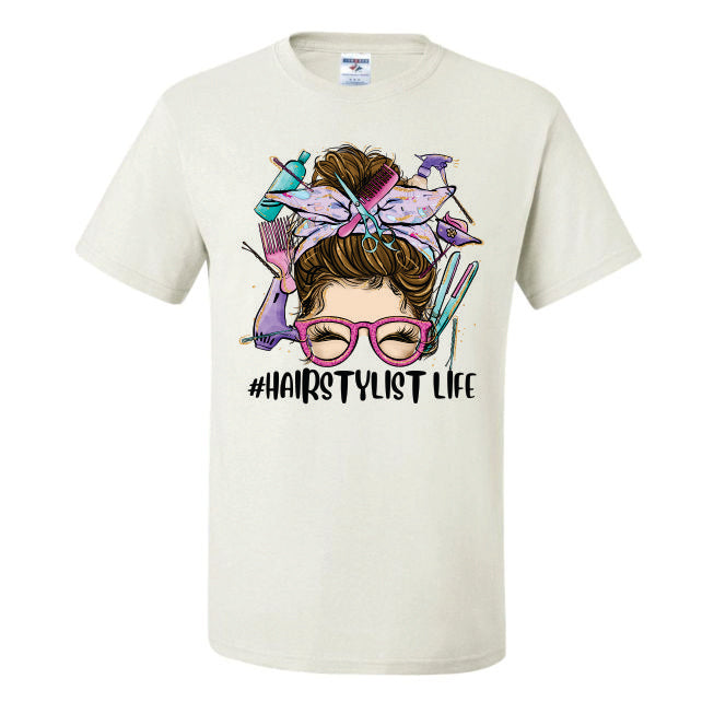 Hairstylist Life Messy Bun Girl (CCS DTF Transfer Only)