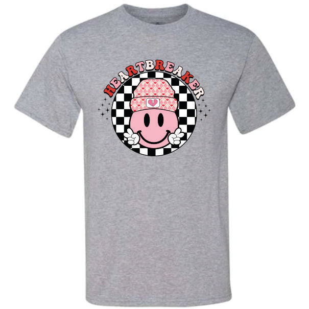 Pink Heart Breaker Smiley (CCS DTF Transfer Only)