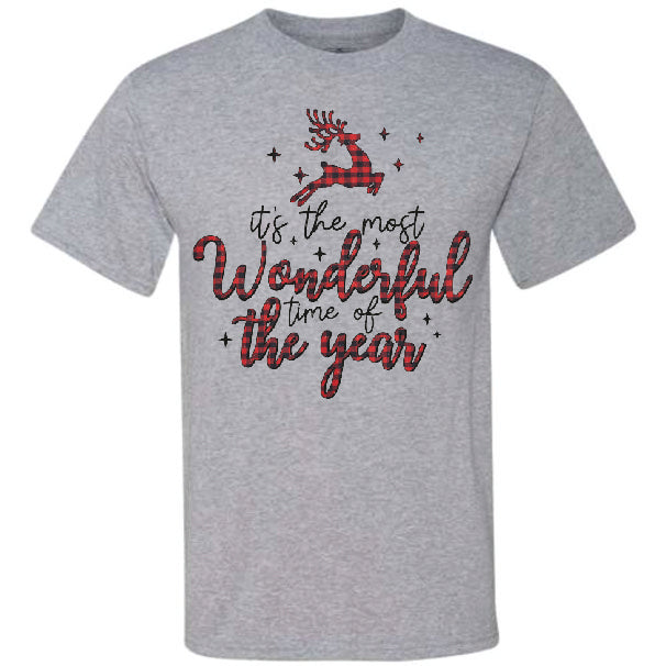 It's The Most Wonderful Time Of The Year Red Buffalo Plaid (CCS DTF Transfer Only)