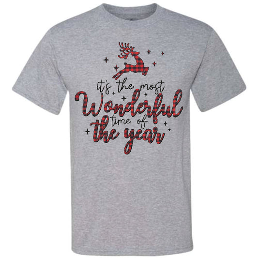It's The Most Wonderful Time Of The Year Red Buffalo Plaid (CCS DTF Transfer Only)