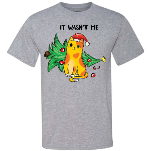 It Wasn't Me Christmas Cat (CCS DTF Transfer Only)