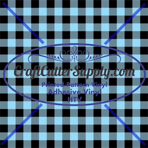 Light Blue Plaid Print 12x12 - CraftCutterSupply.com