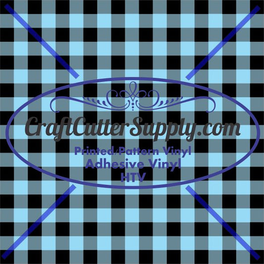 Light Blue Plaid Print 12x12 - CraftCutterSupply.com