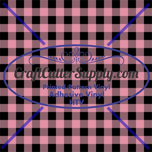Light Pink Plaid Print 12x12 - CraftCutterSupply.com