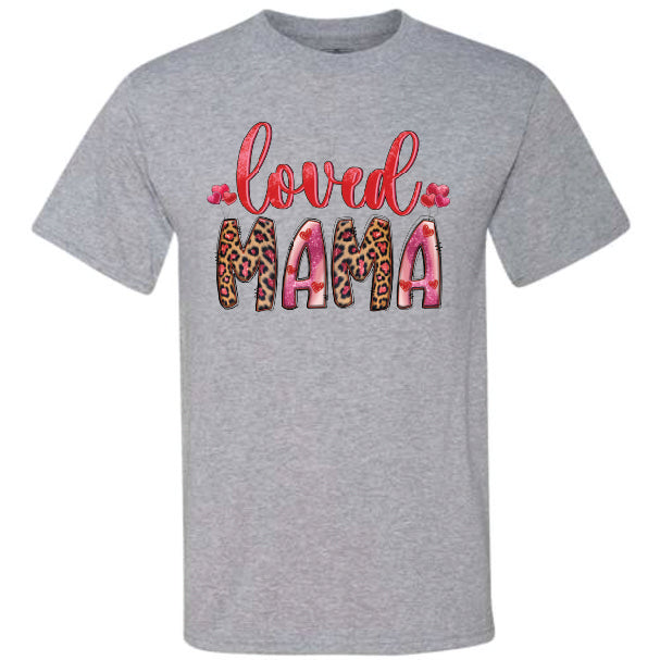 Loved Mama Red Glitter (CCS DTF Transfer Only)