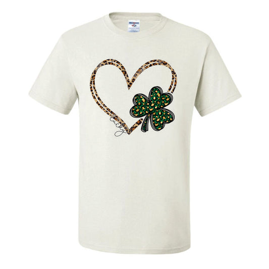 Lucky Leopard Heart Shamrock (CCS DTF Transfer Only)