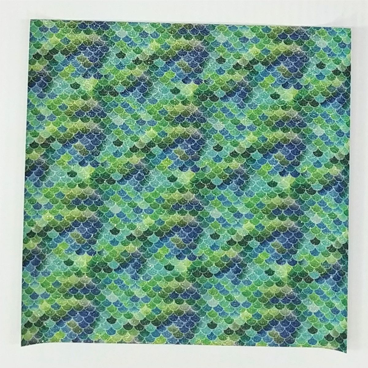 Rainbow Mermaid Scales 1 Glitter Fabric Synthetic Faux PU Leather 11.75in x 12in Sheets - CraftCutterSupply.com