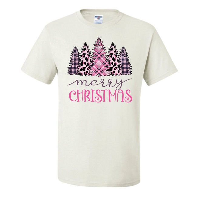 Merry Christmas Pink Trees (CCS DTF Transfer Only)