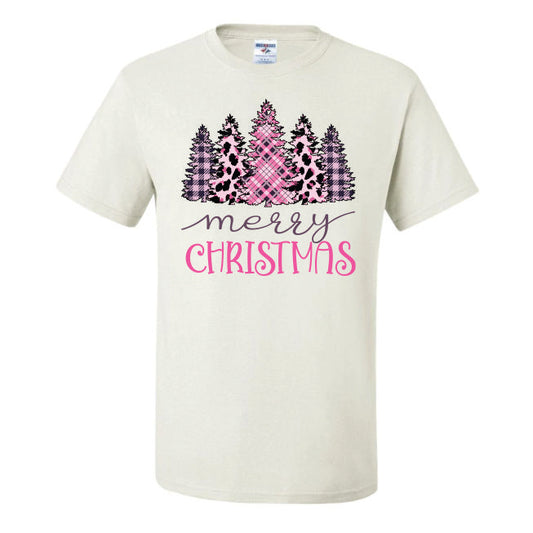 Merry Christmas Pink Trees (CCS DTF Transfer Only)