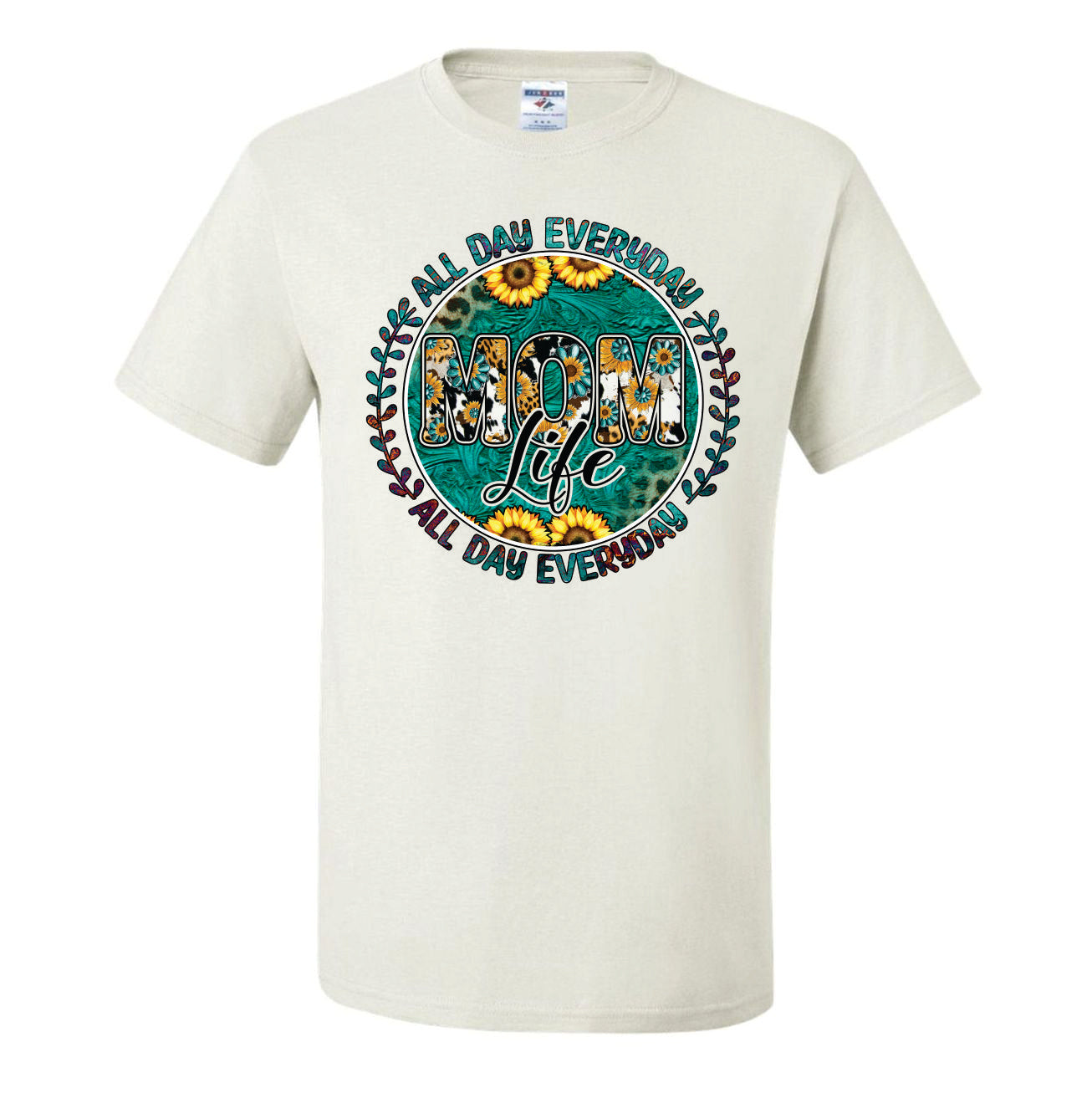 Mom Life All Day Everyday Round (CCS DTF Transfer Only)