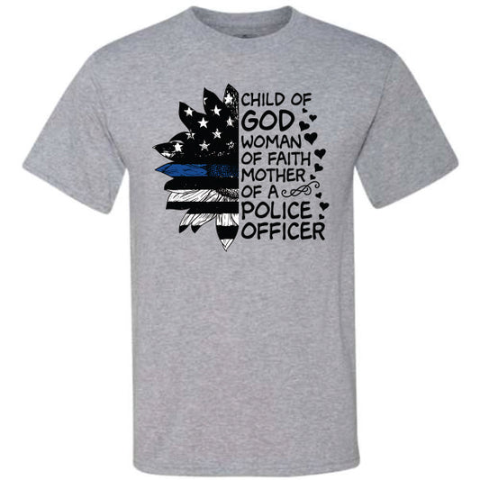 Mother Of A Police Officer Sunflower Flag (CCS DTF Transfer Only)