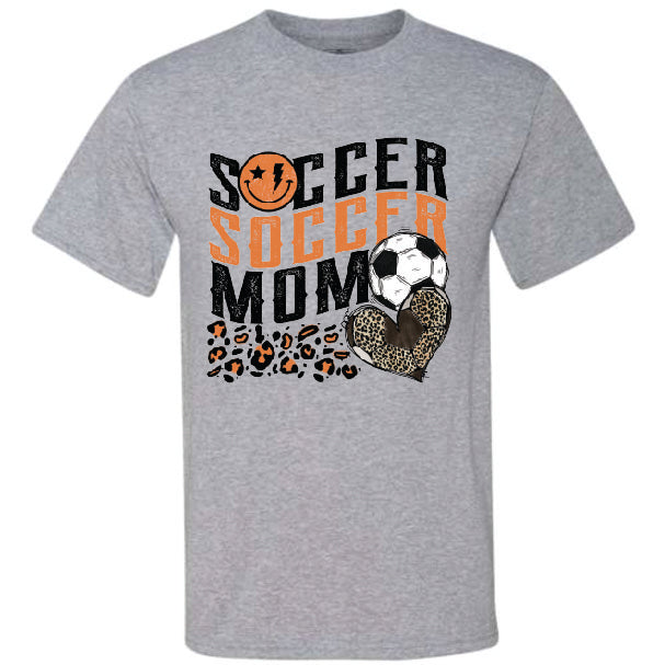 Orange and Black Soccer Mom Smiley (CCS DTF Transfer Only)