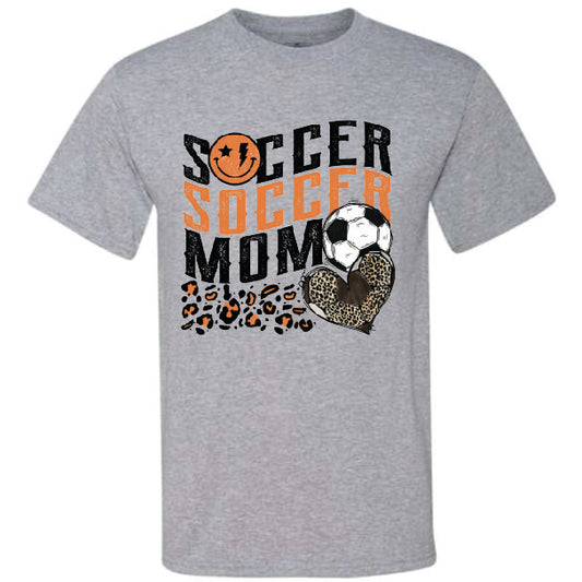 Orange and Black Soccer Mom Smiley (CCS DTF Transfer Only)