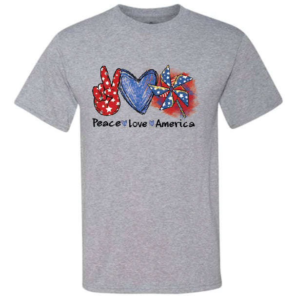 Peace Love America Fan (CCS DTF Transfer Only)