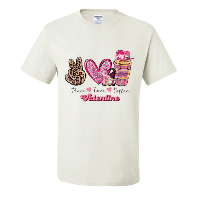 Peace Love Coffee Valentine (CCS DTF Transfer Only)