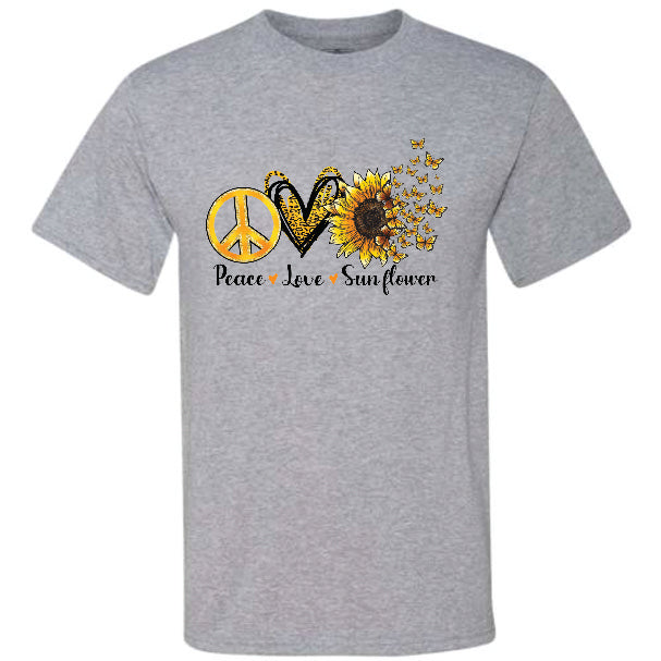 Peace Love Sunflower Butterflies (CCS DTF Transfer Only)