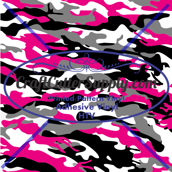 Pink, Black, White, and Grey Camo 12x12 - CraftCutterSupply.com
