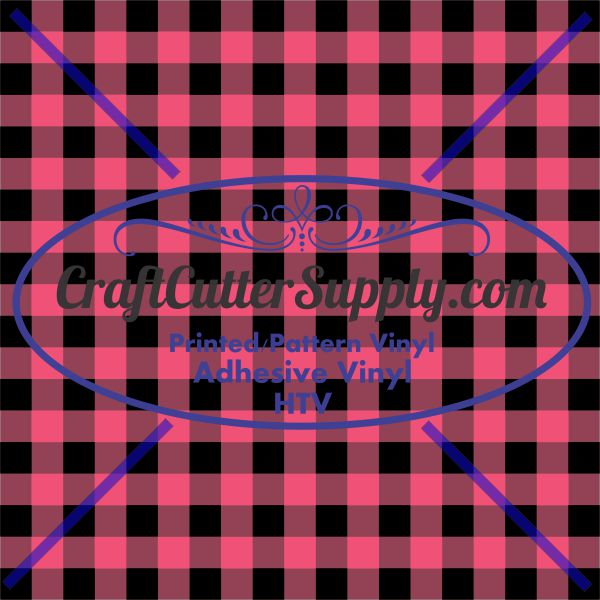 Pink Plaid Print 12x12 - CraftCutterSupply.com