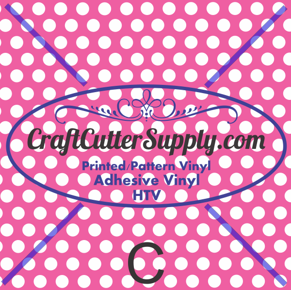 Polka Dots White With Pink Background 12x12 - CraftCutterSupply.com