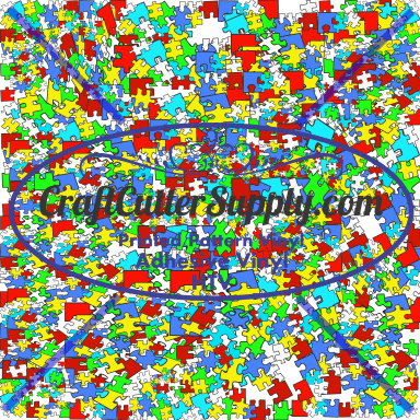 Puzzle Pieces With A White Background 12x12 - CraftCutterSupply.com