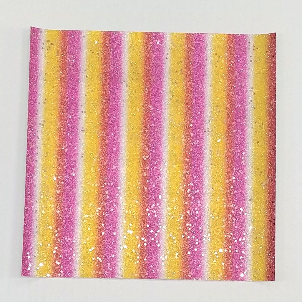 Rainbow 2 Glitter And Stars Fabric Synthetic Faux PU Leather 11.75in x 12in Sheets - CraftCutterSupply.com