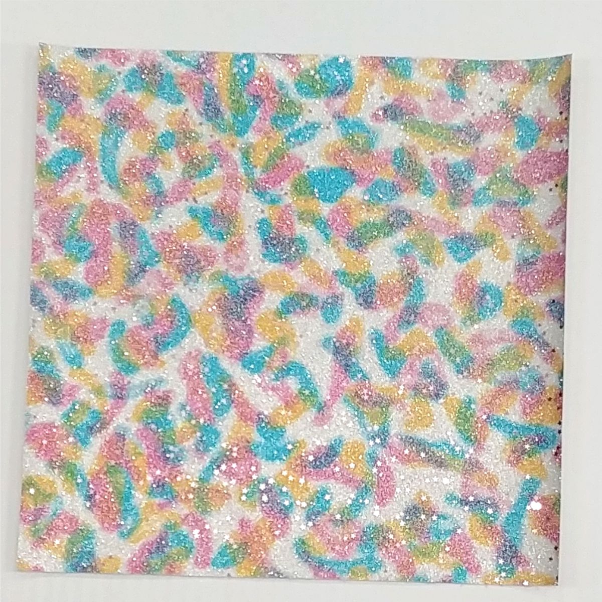 Rainbow 4 Glitter And Stars Fabric Synthetic Faux PU Leather 11.75in x 12in Sheets - CraftCutterSupply.com