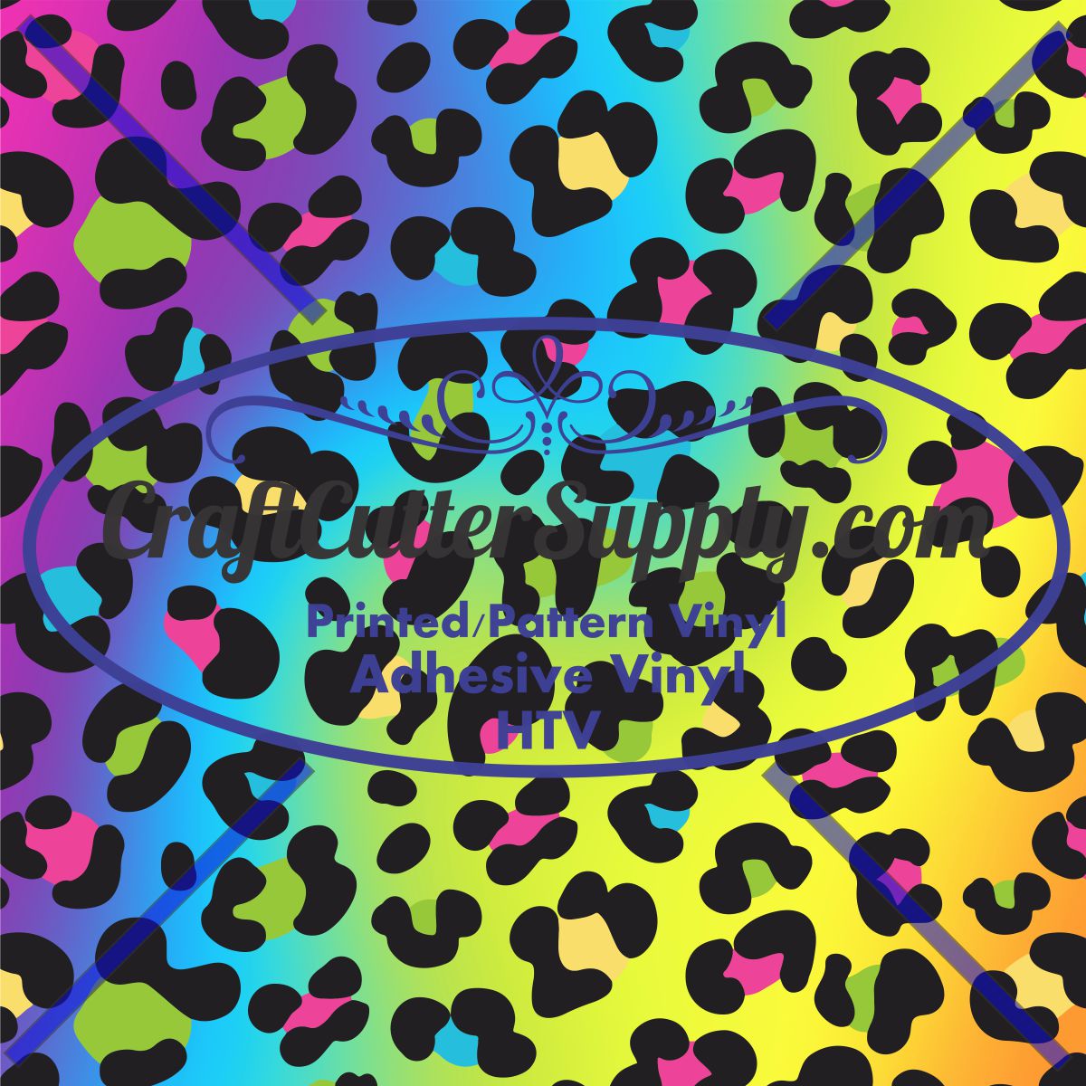 Rainbow Leopard 1 12x12 - CraftCutterSupply.com