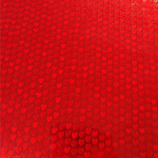 Red Hearts Adhesive Vinyl CLEARANCE C
