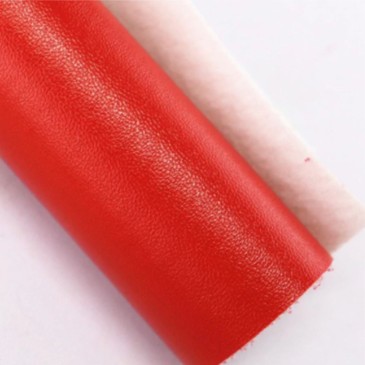 Red 1.0 mm Thickness Textured PVC Faux Leather Vinyl Fabric