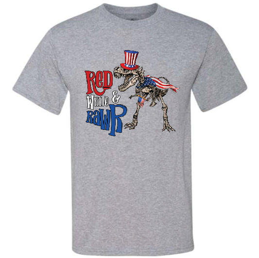 Red White & Rawr Dino (CCS DTF Transfer Only)