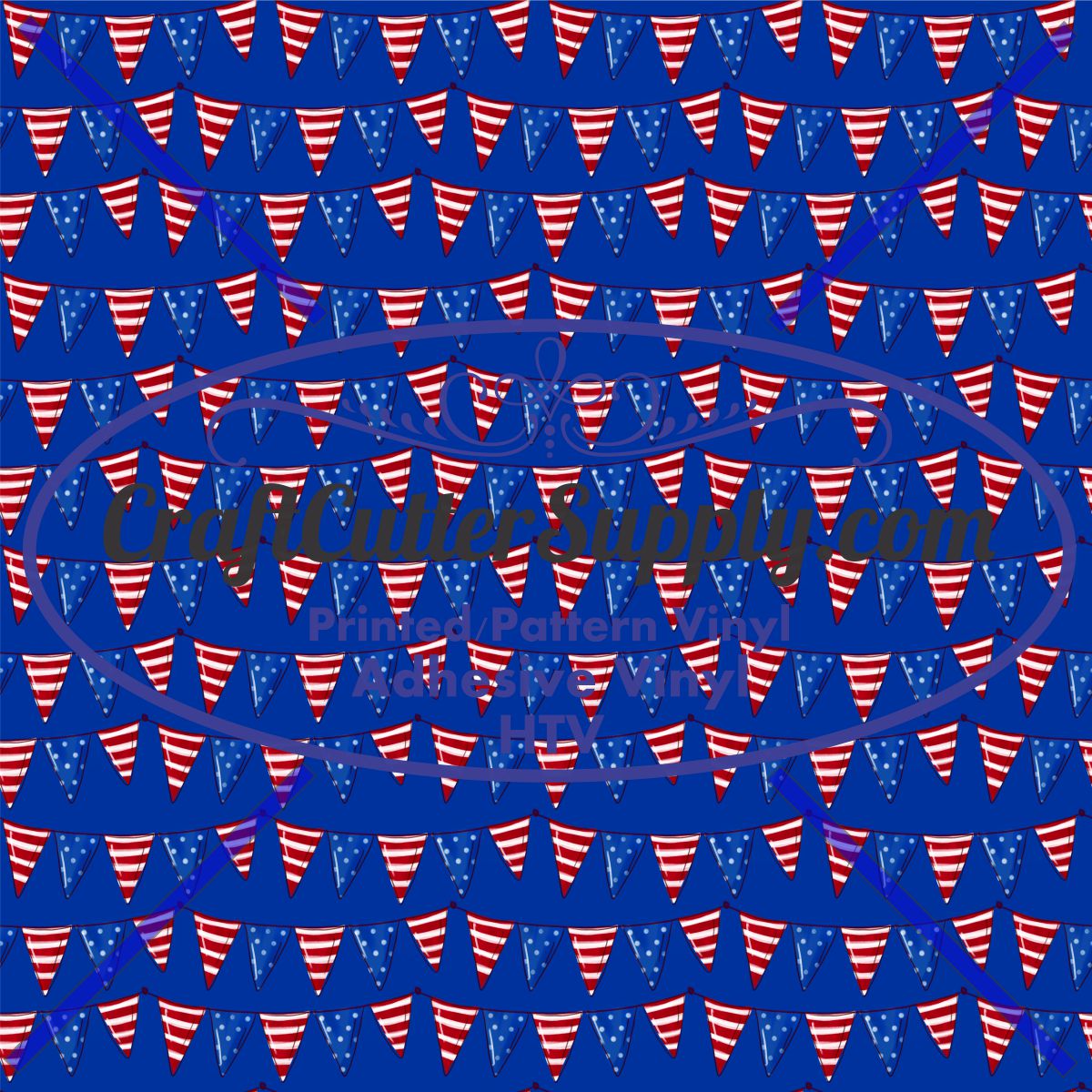 White Blue Flags Blue Background 12x12