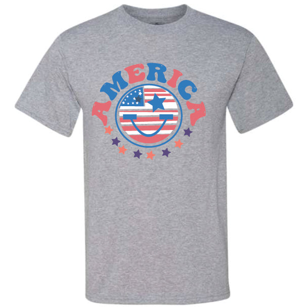 Retro America Smiley (CCS DTF Transfer Only)