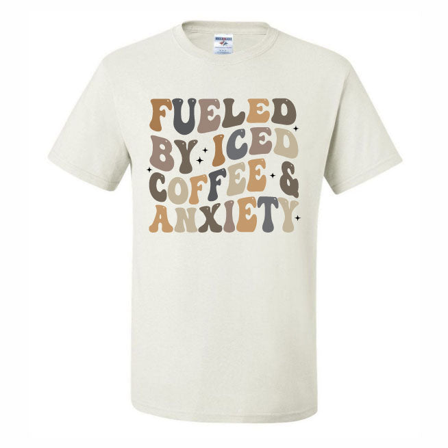 Retro Fueled By Iced Coffee And Anxiety (CCS DTF Transfer Only)
