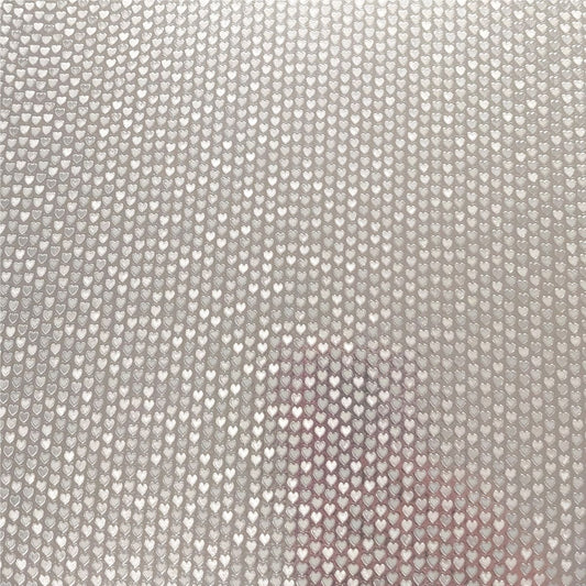 Silver Hearts Adhesive Vinyl CLEARANCE C