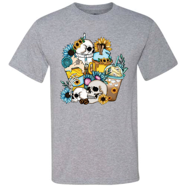 Skull Coffee Latte Cups (CCS DTF Transfer Only)