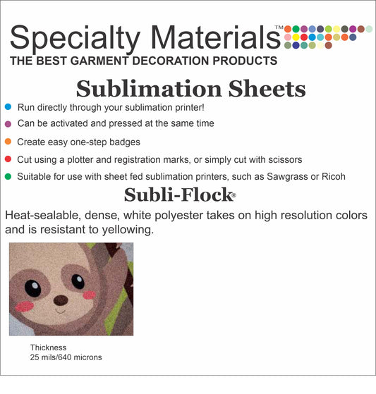Subli-Flock 5 Pack (For A Sublimation Printer) CLEARANCE