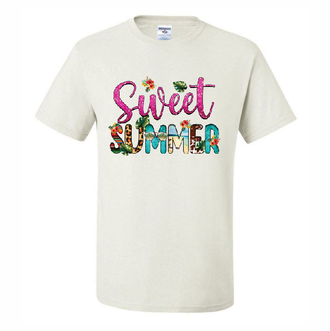 Sweet Summer Pink Glitter (CCS DTF Transfer Only)