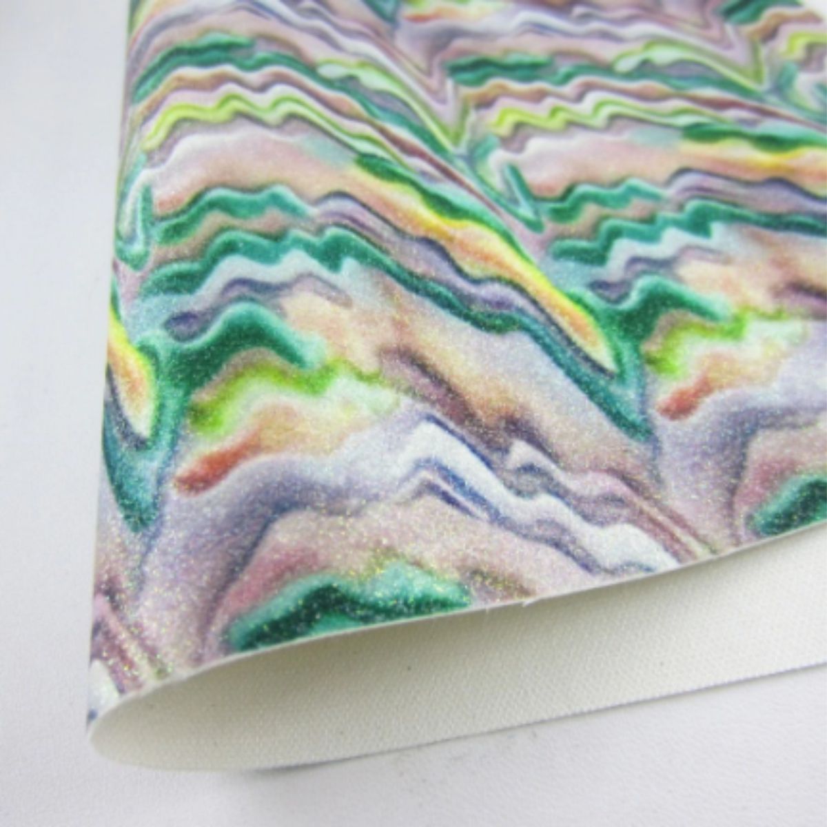 Swirl 4 Glitter Fabric Synthetic Faux PU Leather 11.75in x 12in Sheets - CraftCutterSupply.com