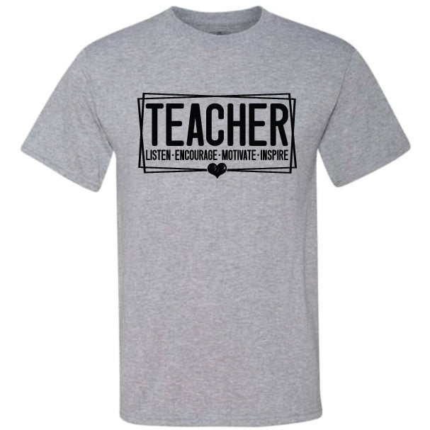 Teacher Listen Encourage Motivate Inspire (CCS DTF Transfer Only)