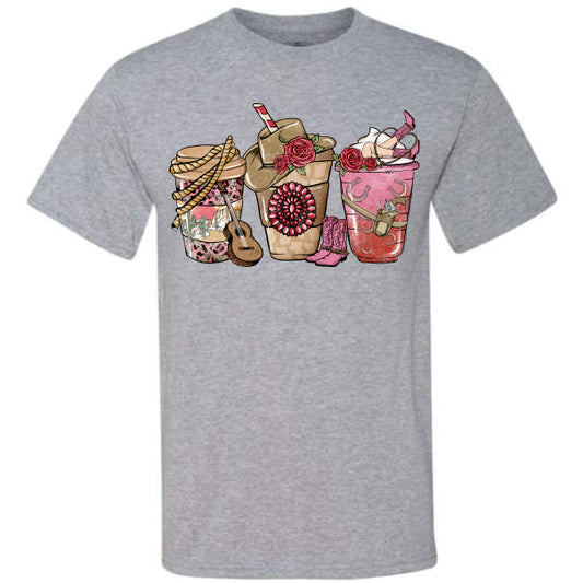 Western Coffee Latte Cups (CCS DTF Transfer Only)