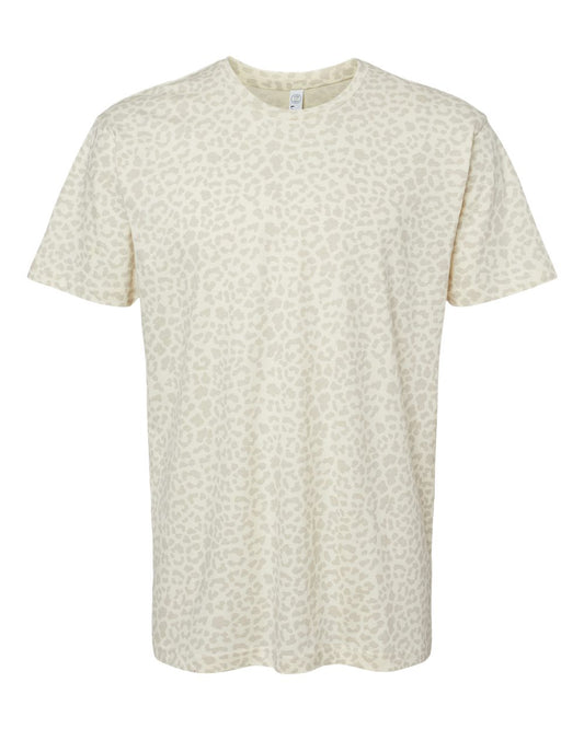 LAT-Fine Jersey Tee - Natural Leopard