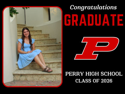 Custom Perry Graduation Yard Sign Style B